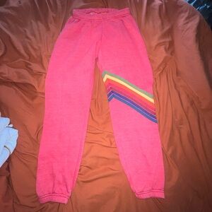 Aviator Nation Joggers with Rainbow Accents